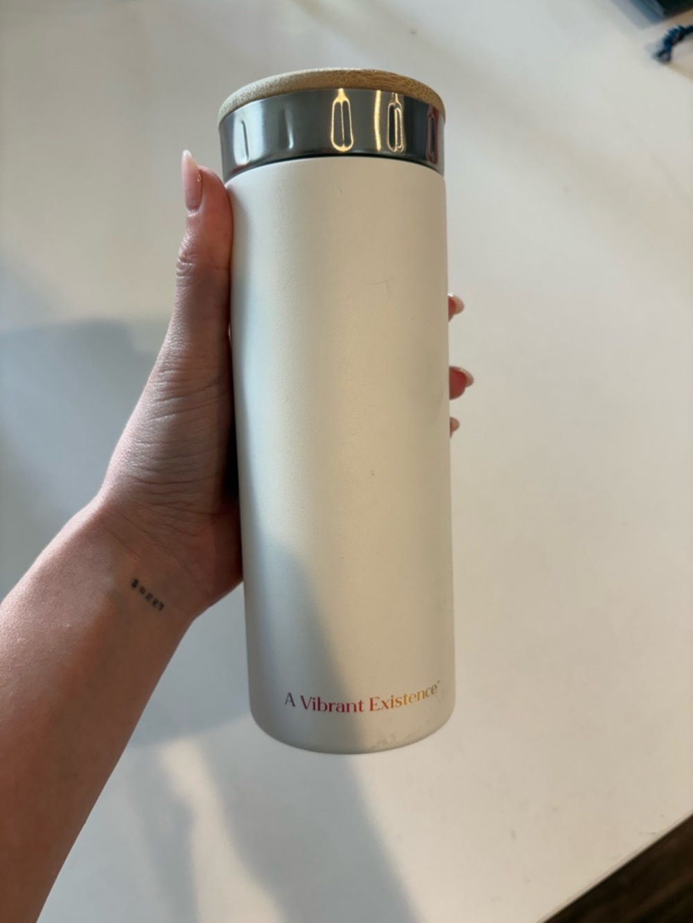 "A Vibrant Existence" KROMA White Insulated Tumbler
